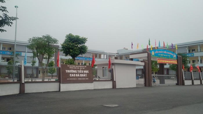 Trường tiểu học Cao Bá Quát trong khu đô thị Đặng Xá, thuộc huyện Gia Lâm Hà Nội (Ảnh: LC)