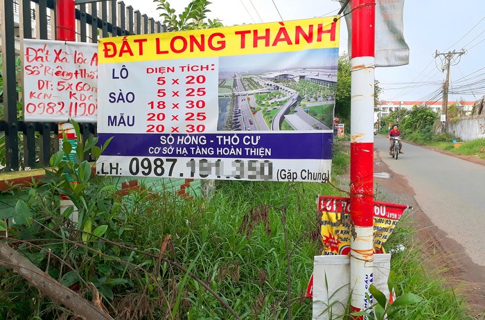 Đất xung quanh dự án sân bay Long Thành đang có dấu hiệu bị đầu cơ (Ảnh: Báo điện tử zing)