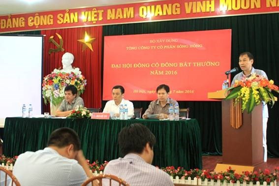 Trong đại hội cổ đông bất thường của Tổng công ty cổ phần Sông Hồng, ông Trần Huyền Linh được bổ nhiệm làm Chủ tịch hội đồng quản trị (Ảnh: Báo xây dựng)