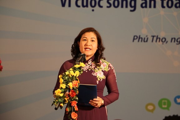 Thứ trưởng Nguyễn Thị Hà phát biểu tại buổi Lễ phát động (Ảnh: molisa.gov.vn)