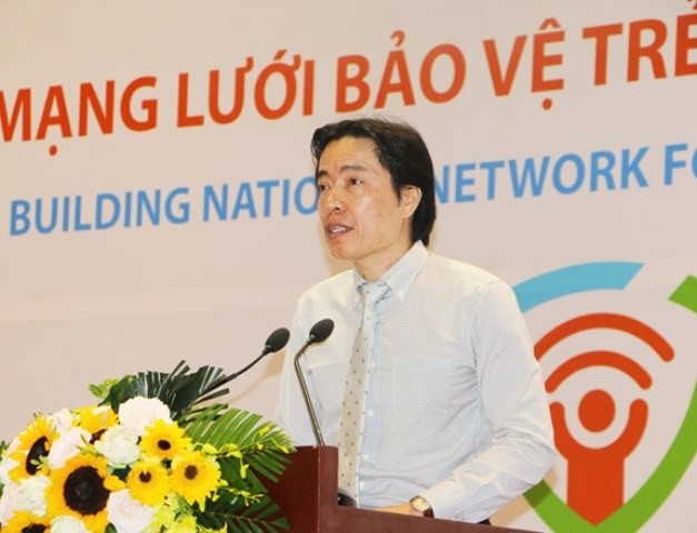 Ông Đặng Hoa Nam, Cục trưởng Cục Trẻ em phát biểu tại hội thảo (Ảnh: LC)