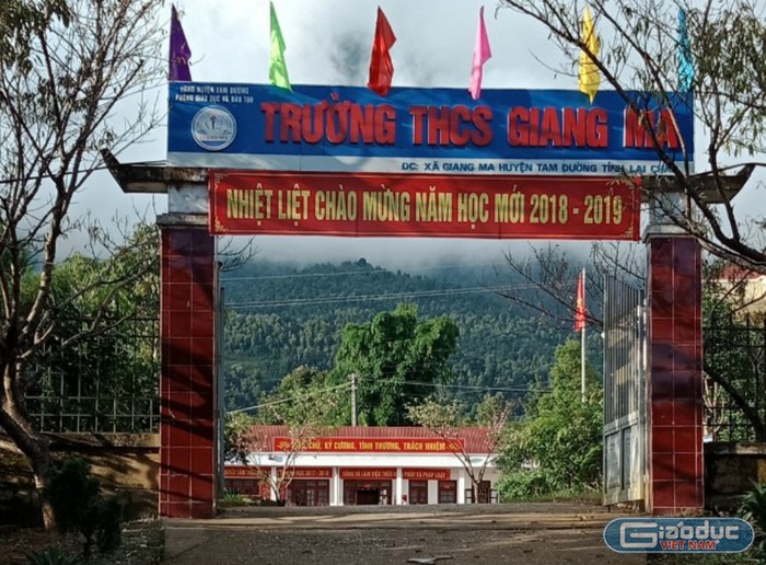 Trường Trung học cơ sở Giang Ma, huyện Tam Đường, Lai Châu.(Ảnh: LC)