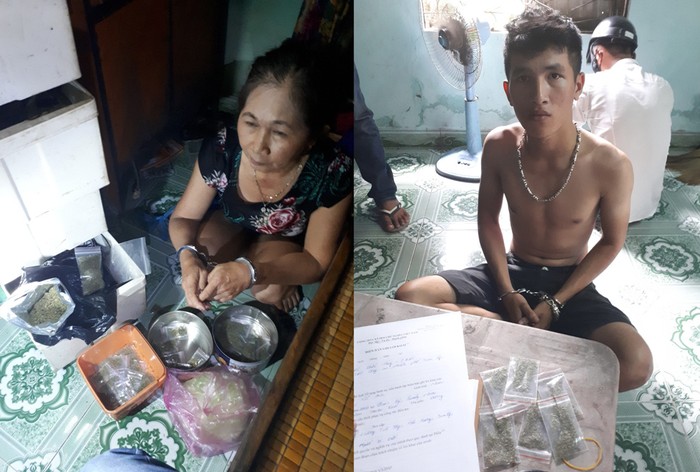 Đối tượng Lê Thị Lập và Mai Lê Anh bị bắt trong chuyên án ma túy do Cảnh sát biển Việt Nam triệt phá. (Ảnh: BTL Cảnh sát biển)