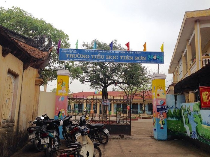 Trường Tiểu học Tiên Sơn, nơi xảy ra vụ việc 10 học sinh lớp 5 bị thầy giáo dâm ô. (Ảnh: Công Tiến)