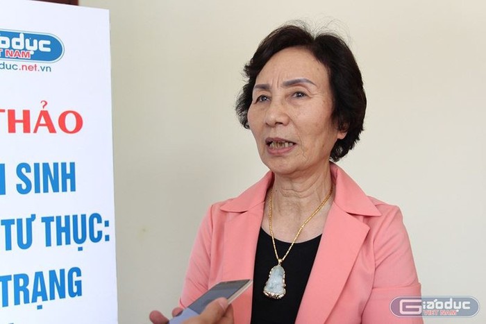 Bà Bùi Thị An cho rằng các cơ quan ban ngành phải xem xét và xử lý nghiêm trách nhiệm của Hiệu trưởng trường Đại học Điện lực để xảy ra sai phạm. Ảnh: LC