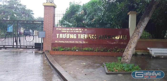 Ban giám hiệu trường Tiểu học Xuân Khanh bị tố vi phạm trong quy định quản lý tài sản công. Ảnh: LC