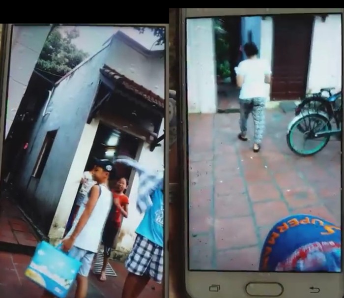 Hình ảnh phụ huynh cung cấp từ clip được cho là quay tại nhà cô giáo Vũ Thị Dung. Người phụ nữ trong hình là cô Vũ Thị Dung trong lớp học tại nhà. Ảnh: LC