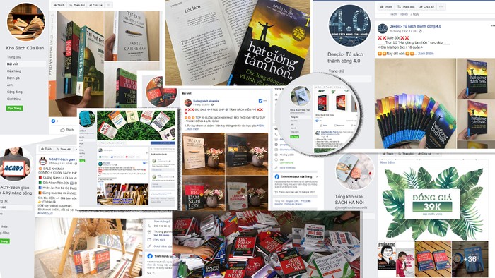 Sách giả đã lên internet và đang gây khó khăn cho cuộc chiến chống lại nạn buôn bán, in lậu sách. Ảnh chụp màn hình