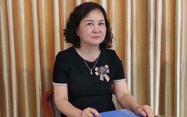 Bà Lê Thị Hồng - khi còn là Hiệu trưởng trường Trung học phổ thông chuyên Hoàng Văn Thụ, tỉnh Hòa Bình. Ảnh VOV