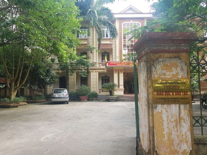 Phòng Giáo dục và Đào tạo huyện Bình Xuyên, nơi ông Nguyễn Huy Sơn sàm sỡ giáo viên ngay tại phòng làm việc. Ảnh: TP