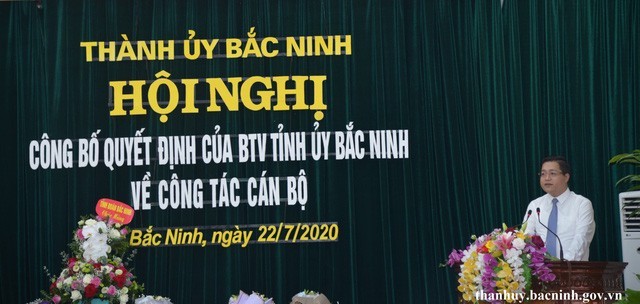 Tân bí thư thành ủy Bắc Ninh, Nguyễn Nhân Chinh. Ảnh: thanhuybacninh.gov.vn