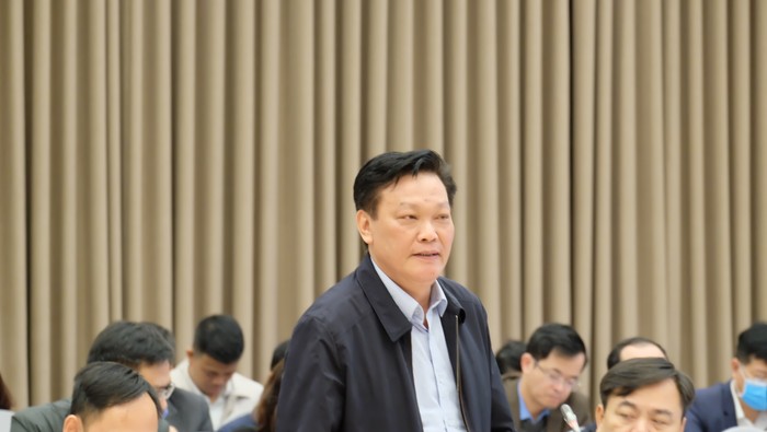 Thứ trưởng Bộ Nội vụ - Nguyễn Duy Thăng trả lời tại buổi họp báo: Ảnh: LC