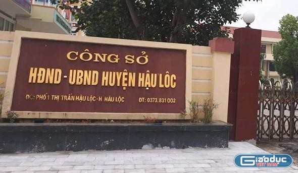 Công sở huyện Hậu Lộc, nơi ông Nguyễn Văn Luệ từng công tác. Ảnh: Quốc Toản