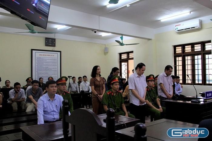 Các bị cáo đã lãnh án, vụ gian lận điểm thi tại Hà Giang năm 2018. Ảnh: LC