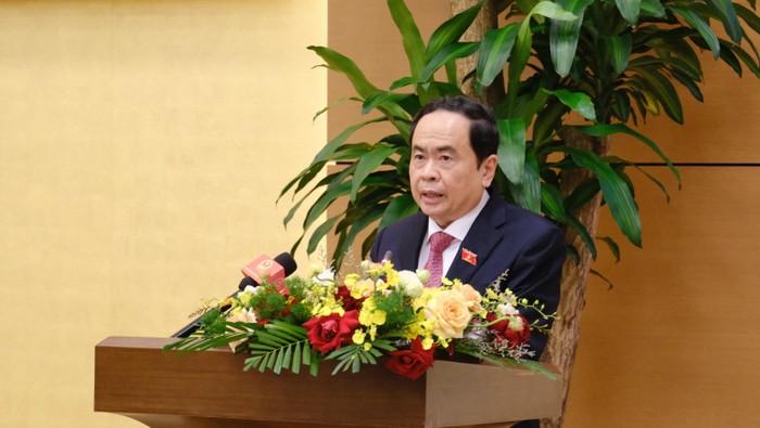Phó Chủ tịch Thường trực Quốc hội Trần Thanh Mẫn phát biểu chỉ đạo hội thảo. Ảnh: LC