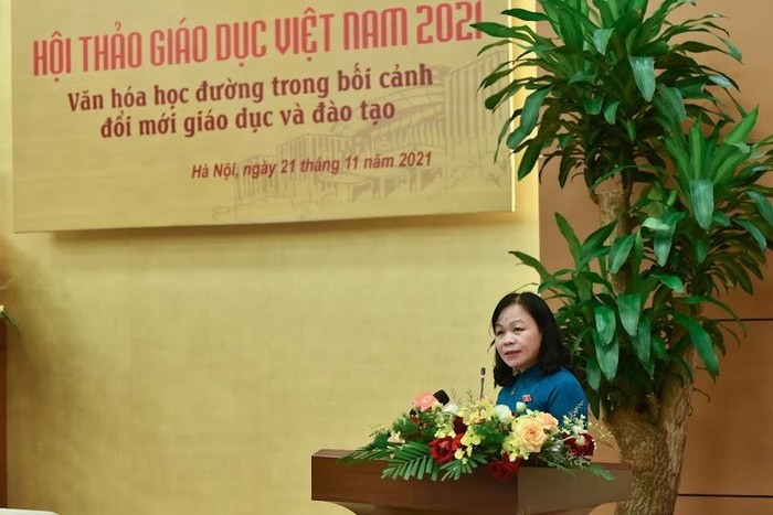 Bà Nguyễn Thị Mai Hoa, Phó Chủ nhiệm Ủy ban Văn hóa, Giáo dục của Quốc hội. Ảnh: LC