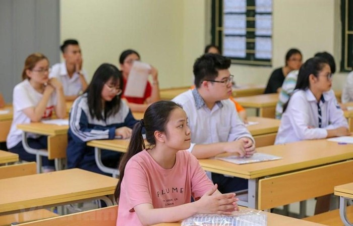 Các thí sinh tham dự kỳ thi Tốt nghiệp Trung học phổ thông năm 2022 tại Thanh Hóa. Ảnh: Sở Giáo dục và Đào tạo Thanh Hóa