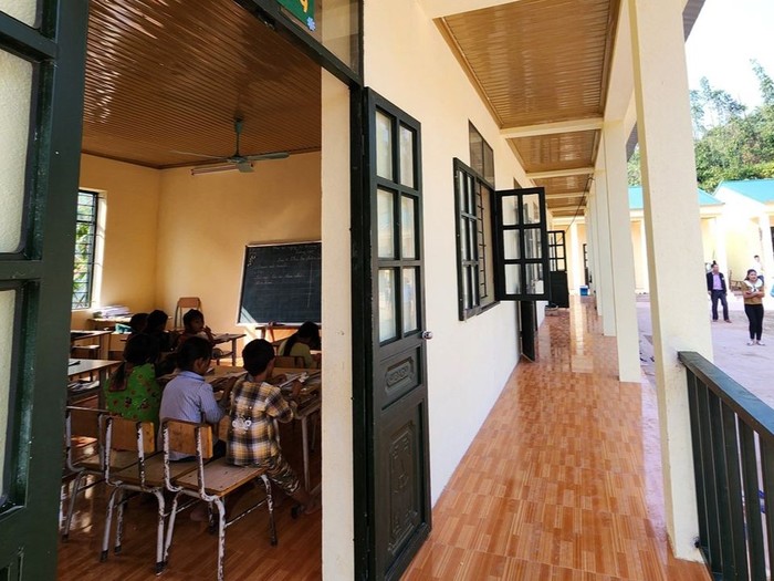 Điểm trường mới được xây dựng tại Pa Tết. Ảnh: Phòng Giáo dục và Đào tạo huyện Mường Nhé cung cấp