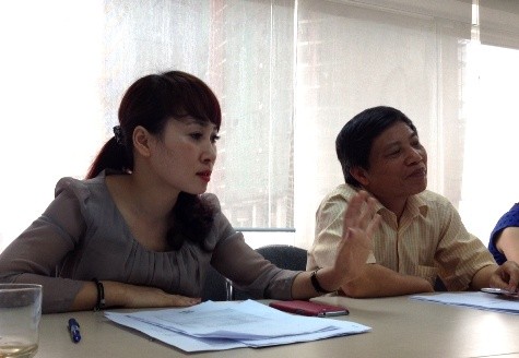 Đại diện Văn phòng Cục Trồng trọt làm việc tại Báo Giáo dục Việt Nam.