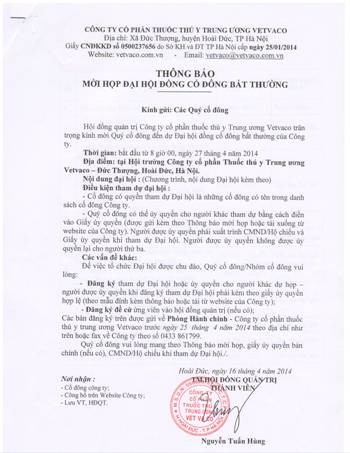 Lệnh &quot;triệu tập&quot; do ông Nguyễn Tuấn Hùng ký và đóng dấu.