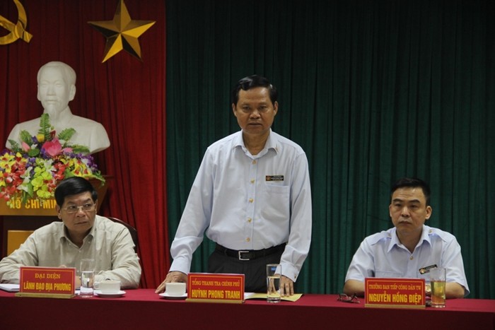 Tổng Thanh tra Chính phủ Huỳnh Phong Tranh yêu cầu Hà Nội phải: hẩn trương tháo dỡ tầng 30, toàn bộ hạng mục xây dựng trái phép, trả lại hiện trạng, mục tiêu xây dựng ban đầu là tầng sinh hoạt chung cho các hộ dân. Ảnh: TTCP