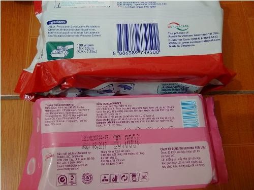 Một sản phẩm khăn ướt của DIANA chứa chất cấm Isobutylparaben của Bộ Y tế.