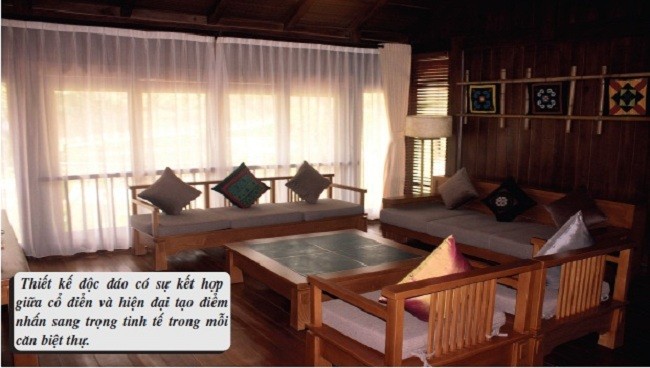 Phòng ngủ trong khu nghỉ dưỡng Le Mont Ba Vi Resort &amp; Spa. Ảnh trên website Công ty A &amp; A