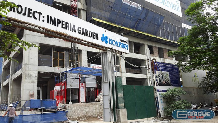 Chủ đầu tư của dự án Imperia Garden (số 203 Nguyễn Huy Tưởng, Hà Nội) là Cty CP HBI. Ảnh Hải Minh