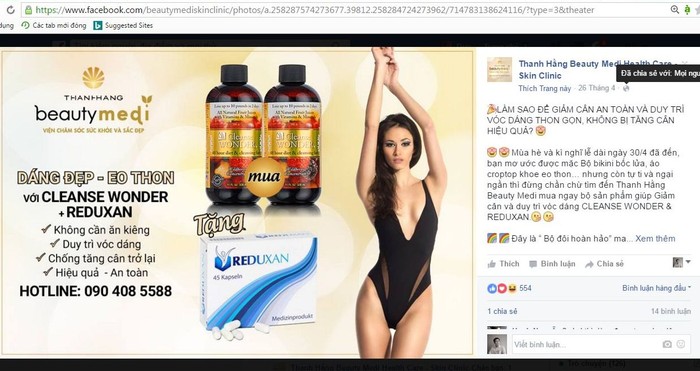 Không ai đảm bảo về chất lượng và thông tin quảng cáo của sản phẩm Reduxan do Thanh Hằng Beauty Medi phân phối.