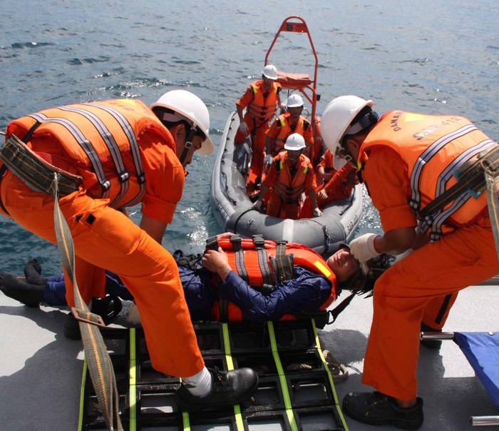 Trung tâm phối hợp tìm kiếm cứu nạn hàng hải khu vực 2 trong một lần diễn tập tìm kiếm cứu nạn trên biển. Ảnh H.Q