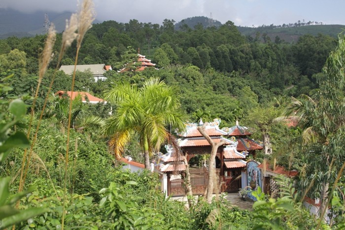 Quần thể biệt thự xây trái phép của ông Ngô Văn Quang tại khu vực đồi Chim Chim. Ảnh Thùy Linh