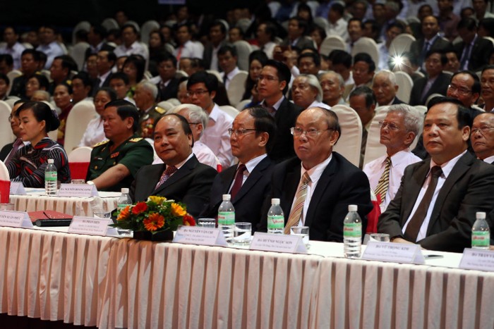 Các đại biểu tham dự Lễ kỷ niệm 40 năm Ngày giải phóng TP Đà Nẵng. Ảnh Thùy Linh