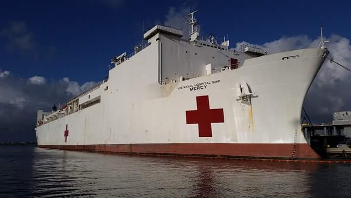 Tàu bệnh viện USNS Mercy (T-AH 19) của Hoa Kỳ sẽ tới Đà Nẵng. Ảnh tư liệu
