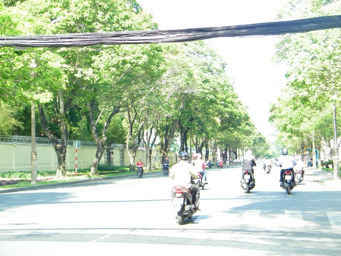 Đại lộ Lê Duẩn, nơi tập trung nhiều cơ quan ngoại giao và siêu thị Dimond Plaza, cũng rất ít người, xe.