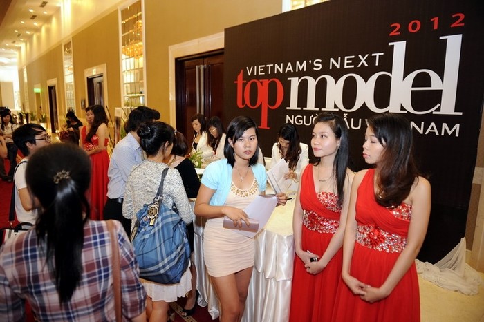Quang cảnh buổi giới thiệu Viet Nam's Next Top Model tại TP.HCM vào hôm qua, 8/8. Ảnh: Nguyên Trương