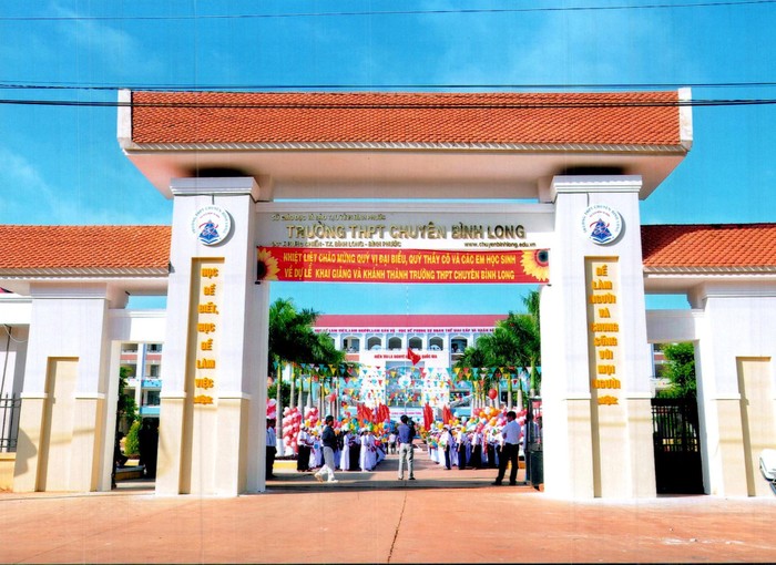 Trường trung học phổ thông chuyên Bình Long (tỉnh Bình Phước). Ảnh: Website nhà trường