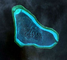Hình ảnh bãi cạn Scarborough nhìn từ vệ tinh (nguồn Globalsecurity)