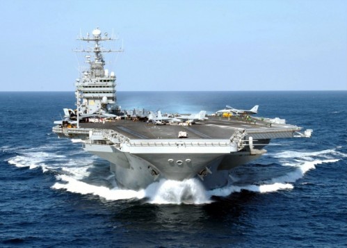 Sự hiện diện của tàu sân bay USS George Washington ở đâu thể hiện sức mạnh hải quân Mỹ ở đó