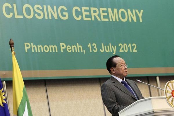 Ngoại trưởng Campuchia ông Hor Namhong trong Hội nghị Ngoại trưởng ASEAN vừa qua tại Phnom Penh