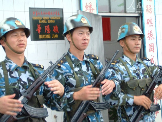 Quân Trung Quốc đồn trú trái phép trên Đá Châu Viên, Trường Sa