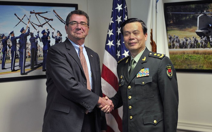 Thứ trưởng Bộ Quốc phòng Mỹ Ashton B. Carter tiếp Phó tổng tham mưu trưởng quân đội Trung Quốc
