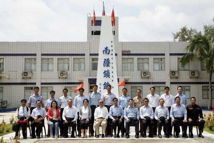 Trụ sở, "bia chủ quyền" phi pháp Đài Loan xây dựng trái phép trên đảo Ba Bình, Trường Sa, Khánh Hòa, Việt Nam