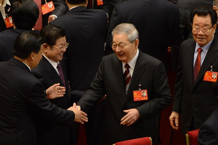 Các quan chức tham dự đại hội thăm hỏi cựu Thủ tướng Chu Dung Cơ