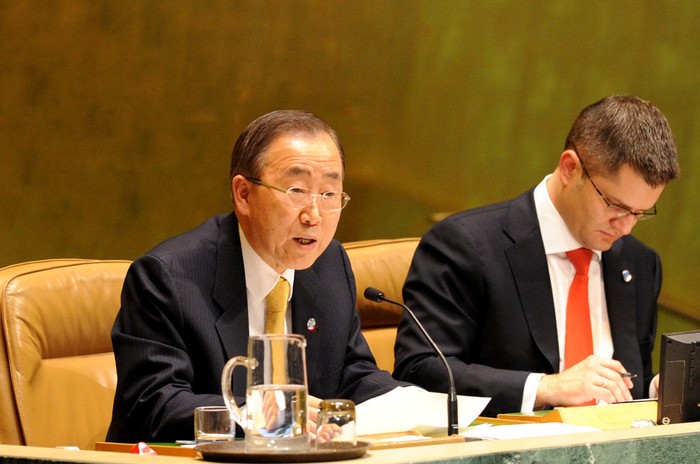 Tổng thư ký Liên Hợp Quốc Ban Ki-moon công bố Nghị quyết công nhận Palestine là nhà nước quan sát viên của tổ chức này