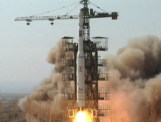 Vụ thử tên lửa tại Bắc Triều Tiên ngày 5/4/2009 (AP)