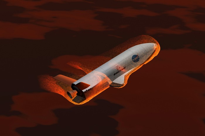Hình ảnh đồ họa X-37B bay vào không gian