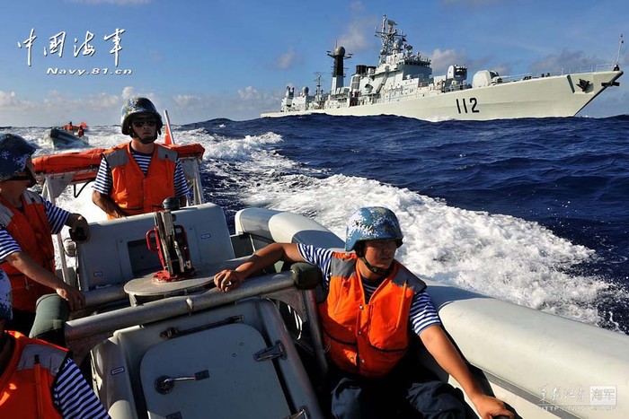 Lính hạm đội Bắc Hải Trung Quốc tập trận trên Biển Đông