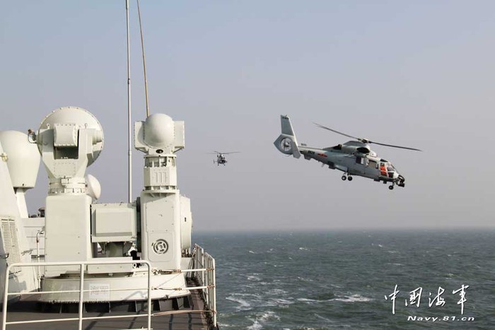 Tàu chiến, máy bay Trung Quốc tập trận (trái phép - PV) trên Biển Đông