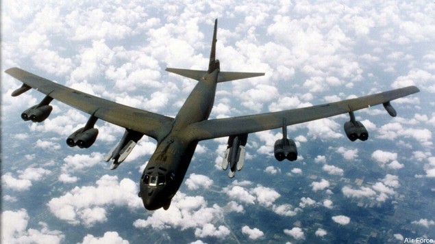 Máy bay ném bom B-52 (hình minh họa)