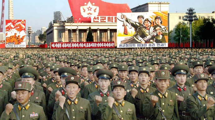 Lính Triều Tiên biểu dương lực lượng ủng hộ nhà lãnh đạo Kim Jong-un